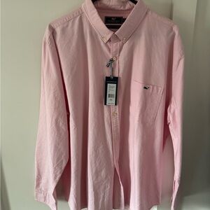 Brand New With Tags Vineyard Vines XXL Men's Pink Button-Down Shirt.